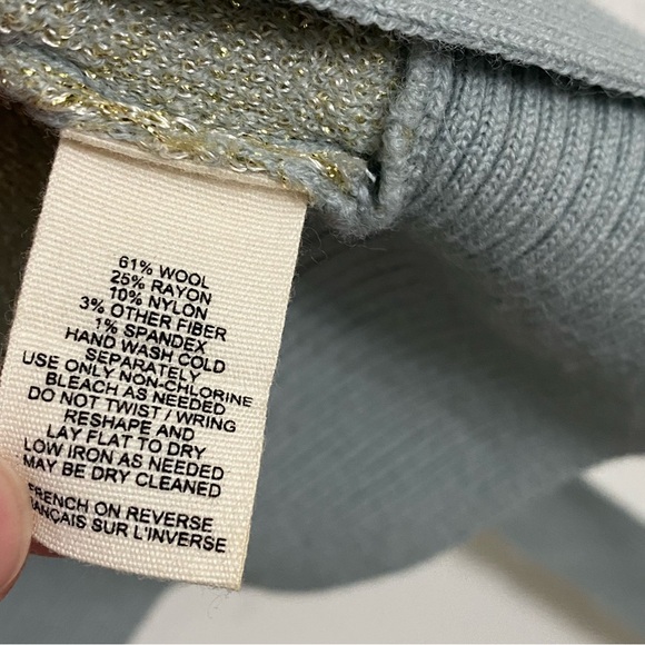 Anthropologie Moth Blue and Cream Floral Cardigan - Picture 8 of 8